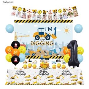 Construction Theme Birthday Party Supplies Set